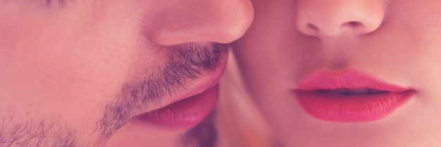 couple about to kiss