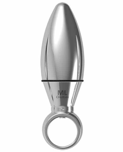 Meta Silver Black Ring Vibrator